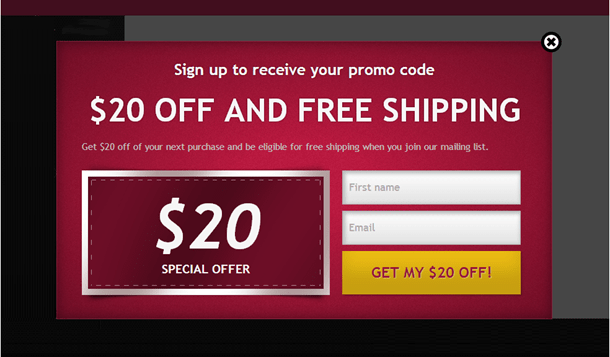 Offers popup - How to use pop-ups on your site/blog to gain likes & followers? - ClapCreative