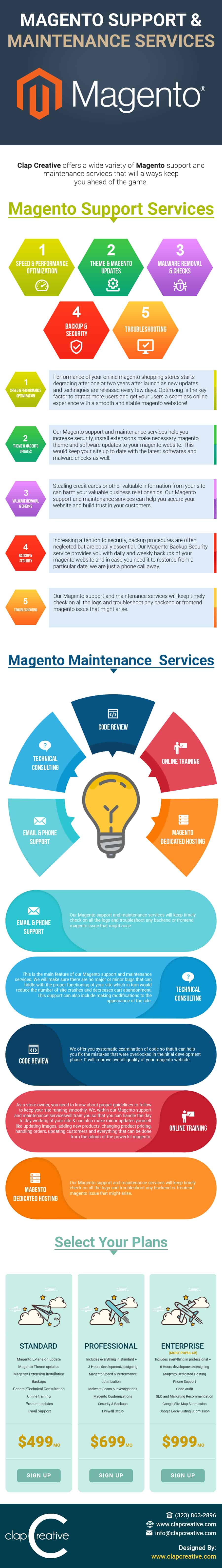 Magento Support and Maintenance Infographic