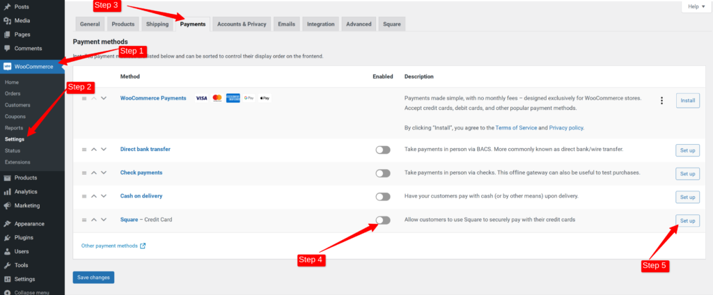 WooCommerce Settings