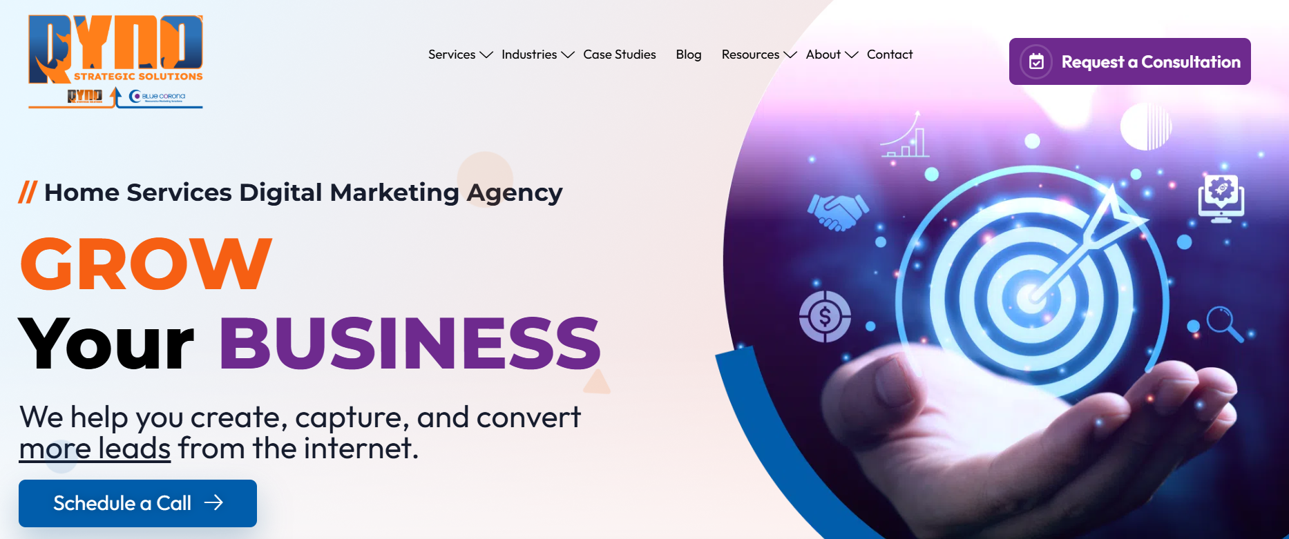bluecorona.com website screenshot