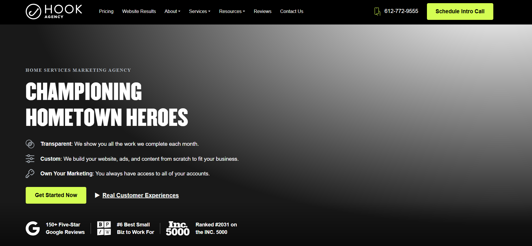 hookagency.com website screenshot