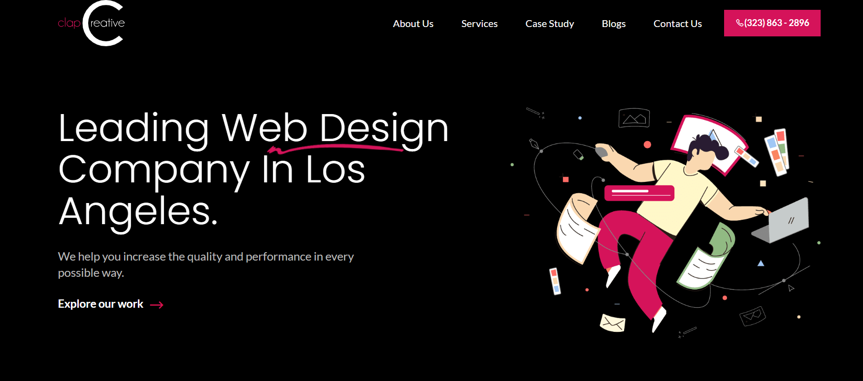 .clapcreative.com website screenshot