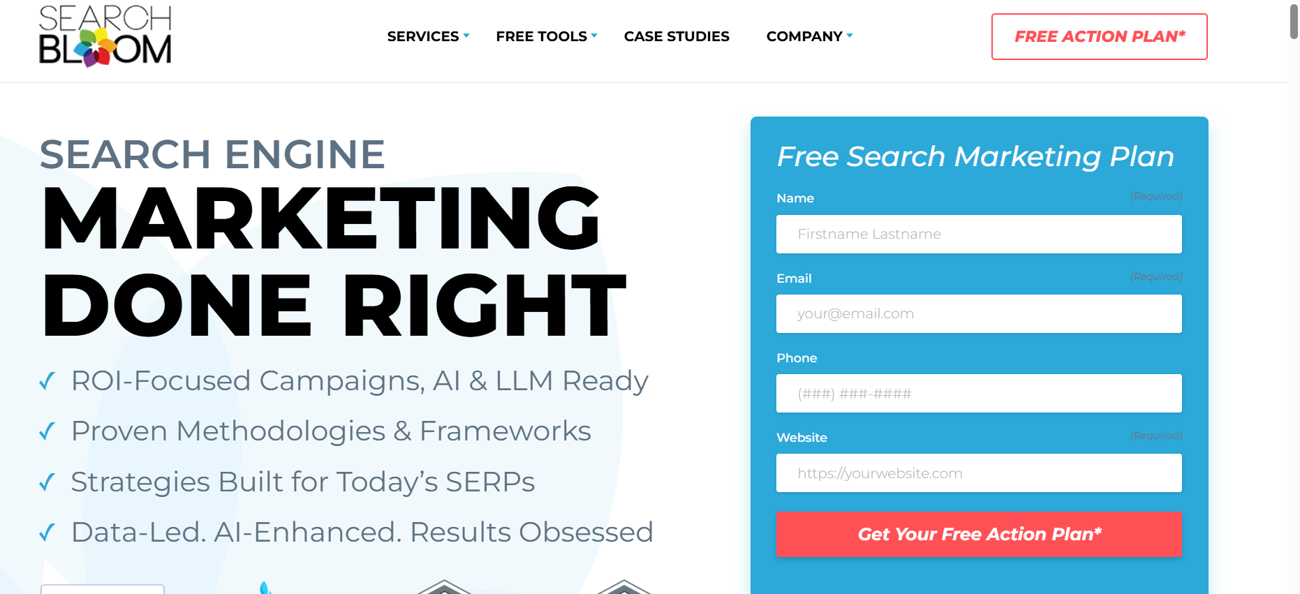 www.searchbloom.com website screenshot