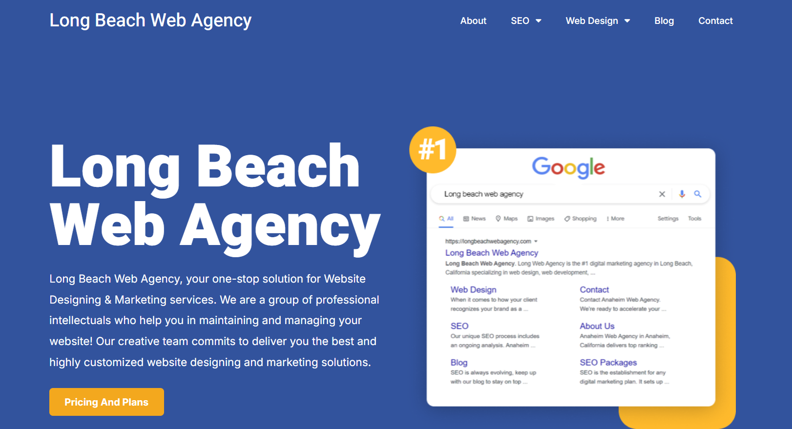 Long Beach Web Agency website screenshot