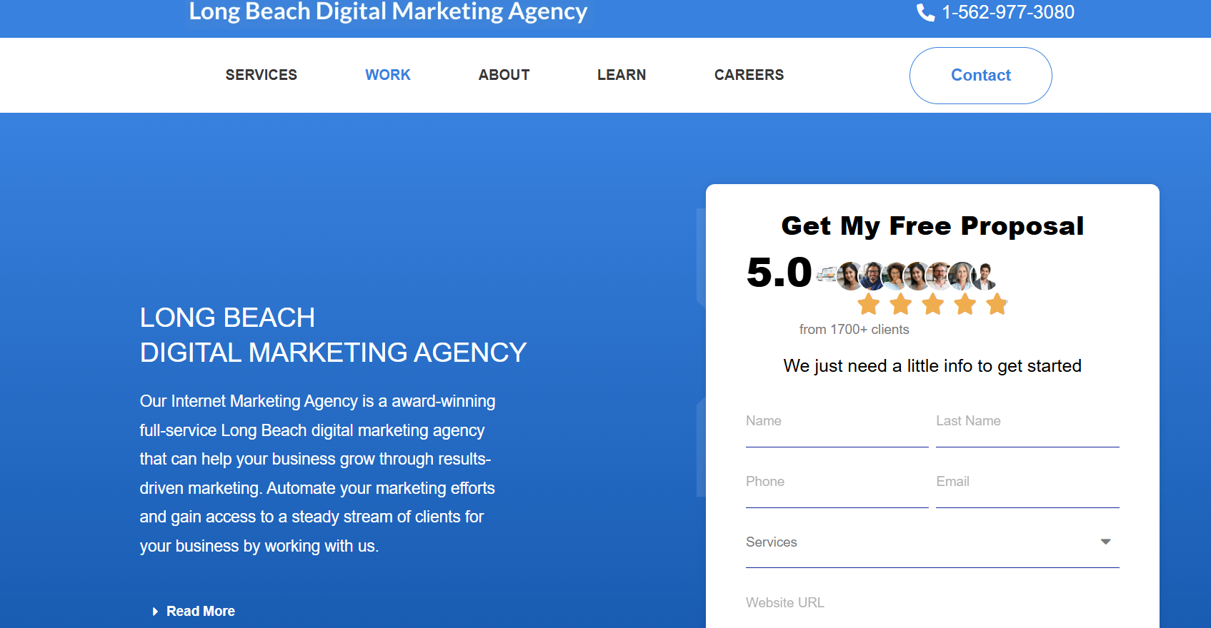 Long Beach Digital Marketing Agency website screenshot