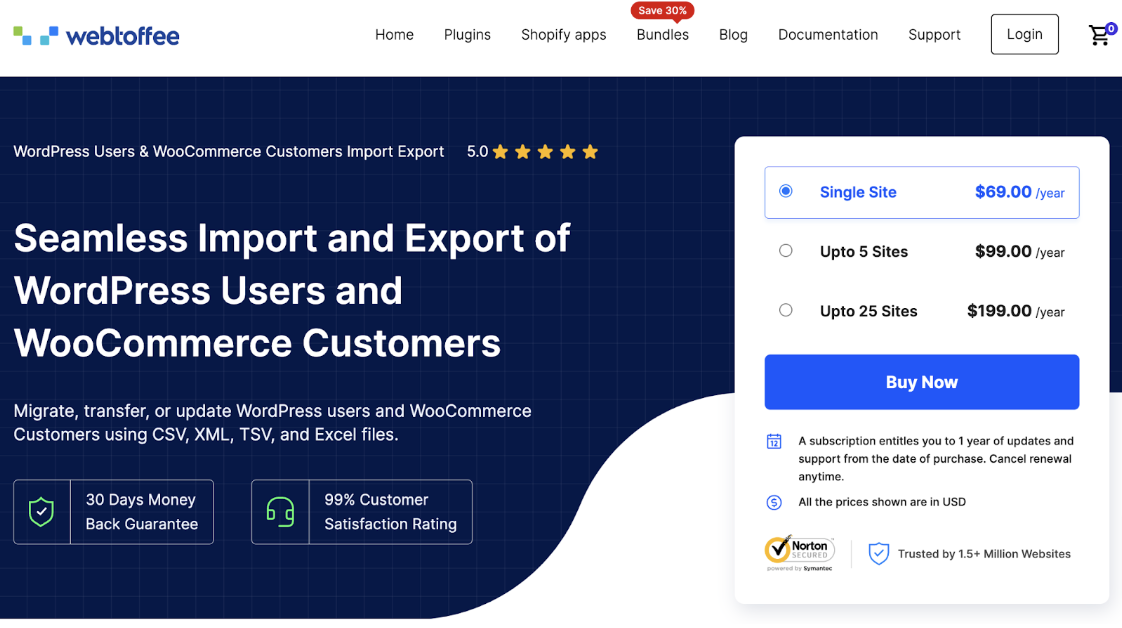 wordpress users import export