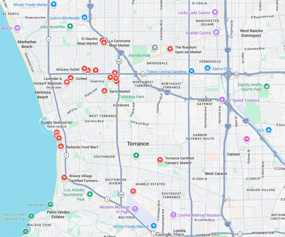 Redondo Beach Map
